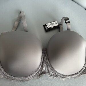 BNWT Torrid Grey Strapless Bra 38DDD